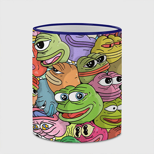 Кружка цветная Pepe BOMBING / 3D-Синий кант – фото 2