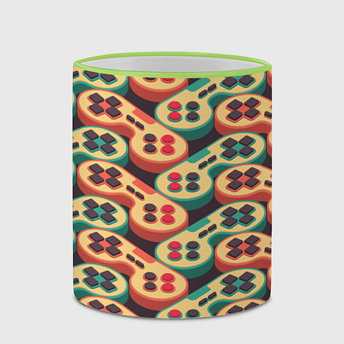 Кружка цветная Gamepads / 3D-Светло-зеленый кант – фото 2