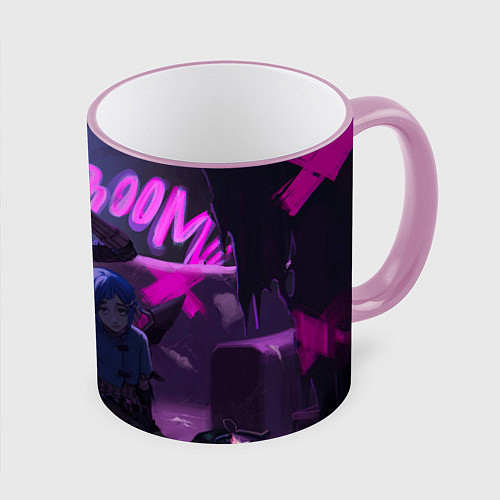 Кружка цветная Джинкс Паудер - Jinx Powder / 3D-Розовый кант – фото 1