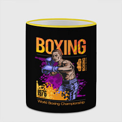 Кружка 3D BOXING - Бокс, цвет: 3D-желтый кант — фото 2