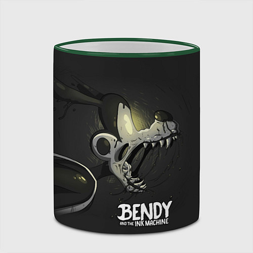 Кружка цветная Bendy And The Ink Machine Бадди Борис / 3D-Зеленый кант – фото 2