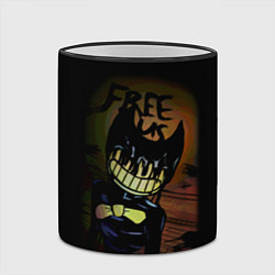 Кружка 3D Бенди Bendy And The Ink Machine, цвет: 3D-черный кант — фото 2