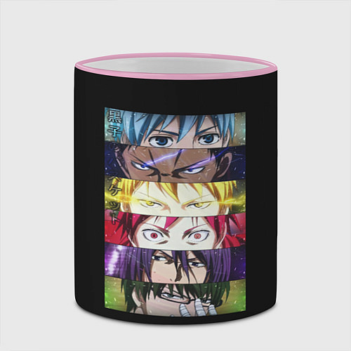 Кружка цветная Kuroko No Basket / 3D-Розовый кант – фото 2