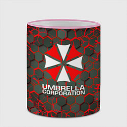 Кружка 3D Umbrella Corporation соты, цвет: 3D-розовый кант — фото 2