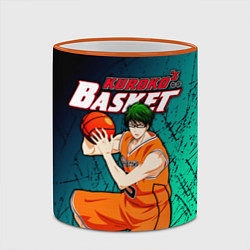 Кружка 3D Kuroko no Basuke, Midorima Shintaro Шинтаро Мидори, цвет: 3D-оранжевый кант — фото 2