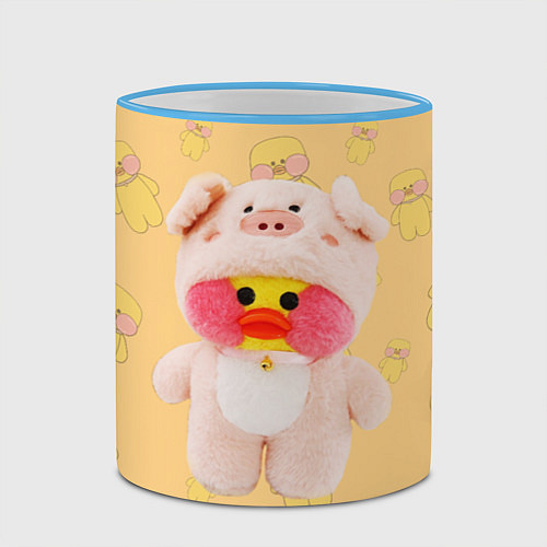 Кружка цветная УТКА УТЯ ЛАЛАФАНФАН / 3D-Небесно-голубой кант – фото 2
