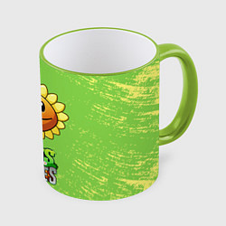 Кружка цветная Подсолнух Plants vs Zombies
