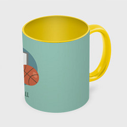 Кружка 3D Basketball Спорт, цвет: 3D-белый + желтый
