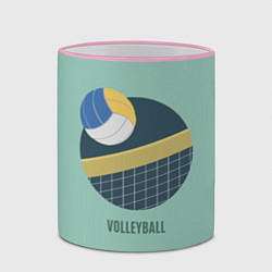 Кружка 3D Volleyball Спорт, цвет: 3D-розовый кант — фото 2