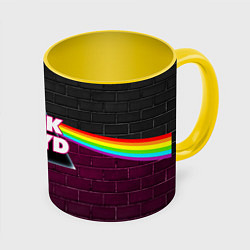 Кружка 3D PINK FLOYD ПИНК ФЛОЙД, цвет: 3D-белый + желтый