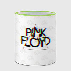 Кружка 3D PINK FLOYD LOGO ПИНК ФЛОЙД ГЛИТЧ, цвет: 3D-светло-зеленый кант — фото 2