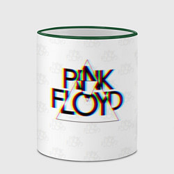 Кружка 3D PINK FLOYD LOGO ПИНК ФЛОЙД ГЛИТЧ, цвет: 3D-зеленый кант — фото 2