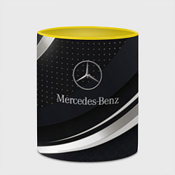 Кружка 3D Mercedes-Benz Sport, цвет: 3D-белый + желтый — фото 2