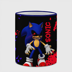 Кружка 3D Соник екзе Sonic exe, цвет: 3D-синий кант — фото 2