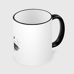 Кружка 3D Девушка балерина, цвет: 3D-черный кант