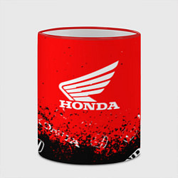 Кружка 3D Honda sport брызги, цвет: 3D-красный кант — фото 2
