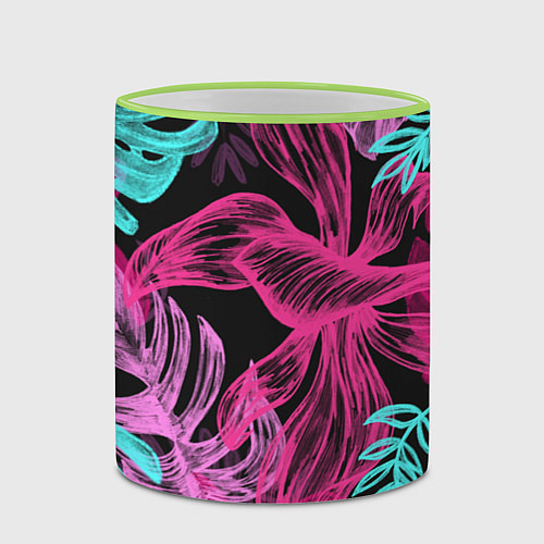Кружка цветная Папоротниковый неон / 3D-Светло-зеленый кант – фото 2