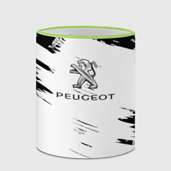 Кружка 3D Peugeot Auto Бренд, цвет: 3D-светло-зеленый кант — фото 2