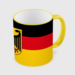 Кружка 3D Германия - Germany, цвет: 3D-желтый кант