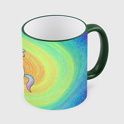 Кружка 3D На взлёт!, цвет: 3D-зеленый кант