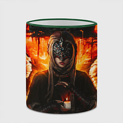 Кружка 3D FIRE KEEPER Dark SOULS III Дарк соулс, цвет: 3D-зеленый кант — фото 2