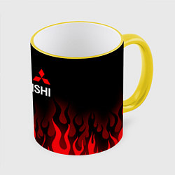 Кружка цветная Mitsubishi Огонь