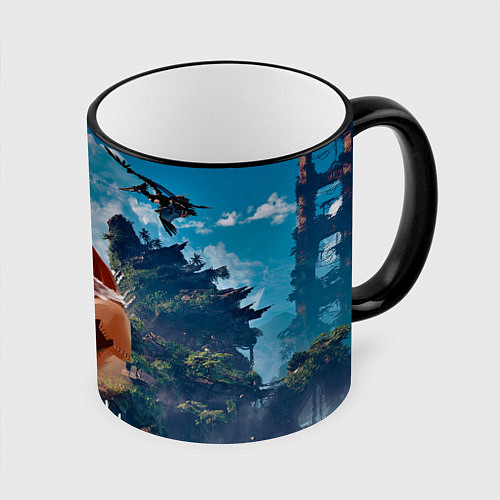 Кружка цветная Aloy Horizon / 3D-Черный кант – фото 1