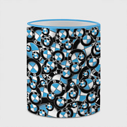 Кружка 3D BMW PATTERN LOGO, цвет: 3D-небесно-голубой кант — фото 2