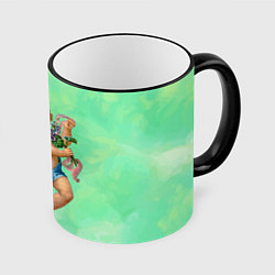 Кружка 3D Ангел Святой, цвет: 3D-черный кант