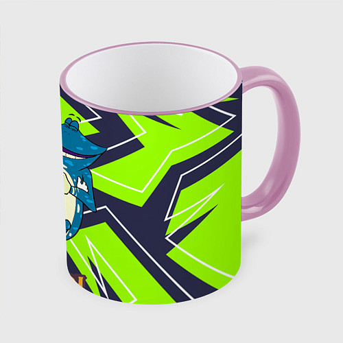 Кружка цветная Rayman and globox / 3D-Розовый кант – фото 1