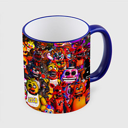 Кружка 3D Fnaf UCN, цвет: 3D-синий кант