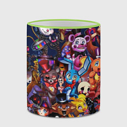 Кружка 3D Cute Fnaf Pattern, цвет: 3D-светло-зеленый кант — фото 2