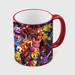 Кружка цветная Cute Fnaf Pattern