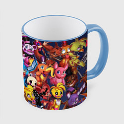 Кружка цветная Cute Fnaf Pattern