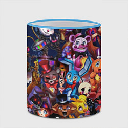 Кружка 3D Cute Fnaf Pattern, цвет: 3D-небесно-голубой кант — фото 2
