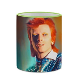 Кружка 3D Ziggy Stardust Portrait, цвет: 3D-светло-зеленый кант — фото 2