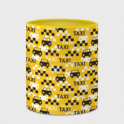 Кружка 3D Такси Taxi, цвет: 3D-белый + желтый — фото 2