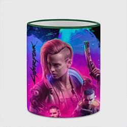Кружка 3D Vi Ви Cyberpunk 2077, цвет: 3D-зеленый кант — фото 2