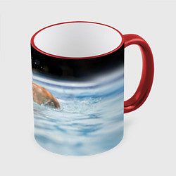 Кружка цветная Плавание Пловец