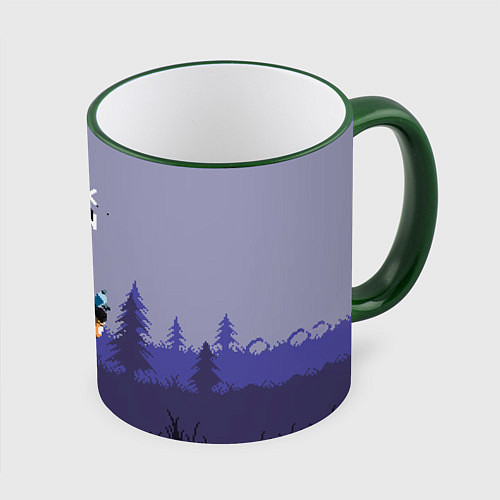 Кружка цветная Риск оф Рэйн 2 / 3D-Зеленый кант – фото 1