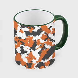 Кружка 3D Orange Camo, цвет: 3D-зеленый кант