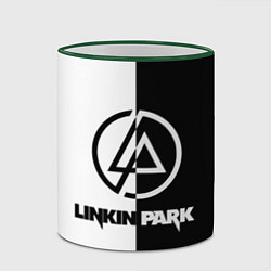 Кружка 3D Linkin Park ЧБ, цвет: 3D-зеленый кант — фото 2
