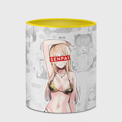 Кружка 3D Senpai Kitagawa Manga, цвет: 3D-белый + желтый — фото 2