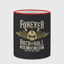 Кружка 3D FOREVER ROCK AND ROLL, цвет: 3D-красный кант — фото 2