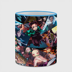 Кружка 3D Kimetsu no aiba Все персонажи, цвет: 3D-небесно-голубой кант — фото 2