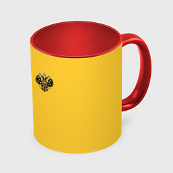 Кружка 3D Имперское знамя ТРИКОЛОР, цвет: 3D-белый + красный