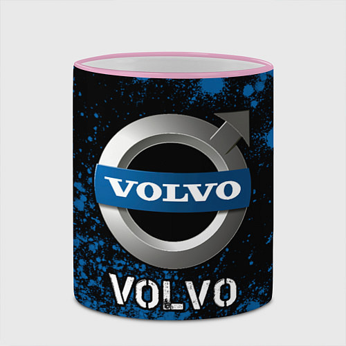 Кружка цветная ВОЛЬВО Volvo Арт / 3D-Розовый кант – фото 2