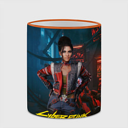 Кружка 3D Panam Cyberpunk2077 Панам, цвет: 3D-оранжевый кант — фото 2