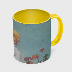 Кружка 3D Милашка Эмма, цвет: 3D-белый + желтый