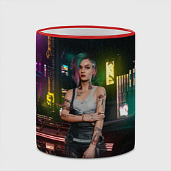 Кружка 3D Judy cyberpunk2077, цвет: 3D-красный кант — фото 2